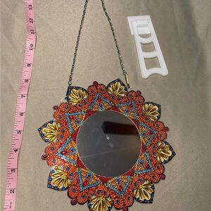 Colorful Beaded Wall Mirror Diamond art mirror.  Hang or put on dresser homemade